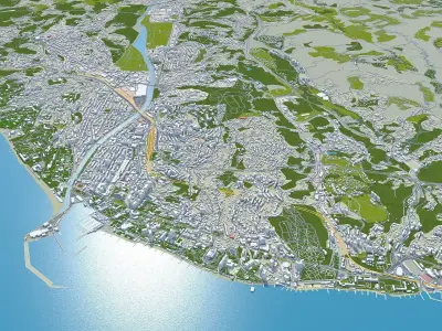 Sochi Russia Low-poly 3D model