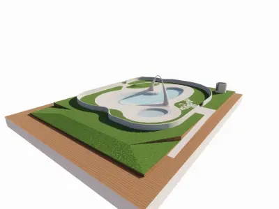 Swimming pool 3D model 11