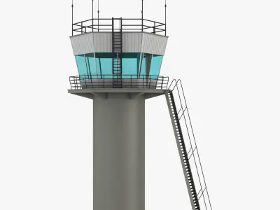 Airport Air Traffic Control Tower M 1 3D model
