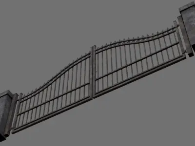 Gate 1C Low-poly 3D model