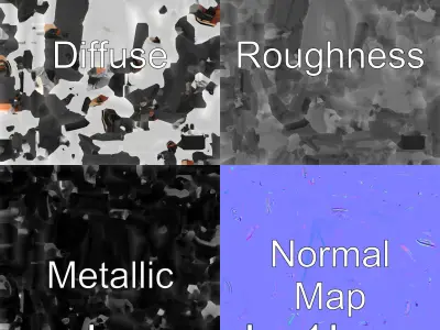 Urban Cleaner Drone Model Pack with Rotating Brush Low-poly 3D model