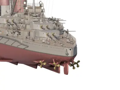 WW1 GERMAN MARINE BATTLE CRUISER 3D model