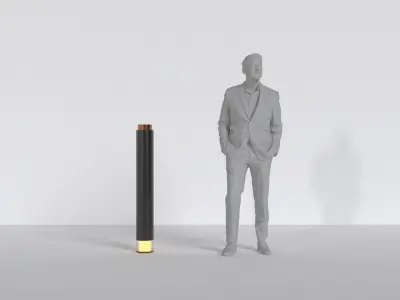 Futuristic Floor Lamp 02 3D model