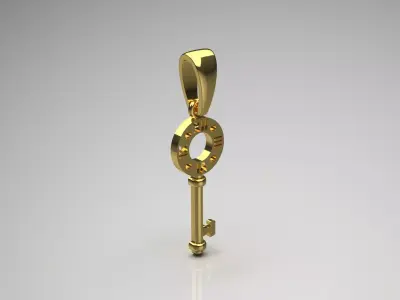 girl gold pendant gp0079 3D print model