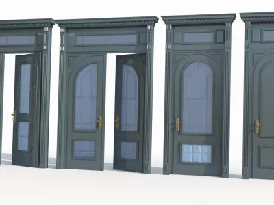 Doors interior 04 3D model