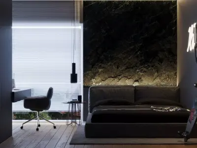  black teen room 3D model