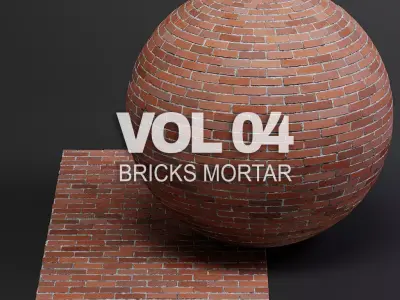 Bricks vol04 Mortar 8K Seamless PBR Materials Texture