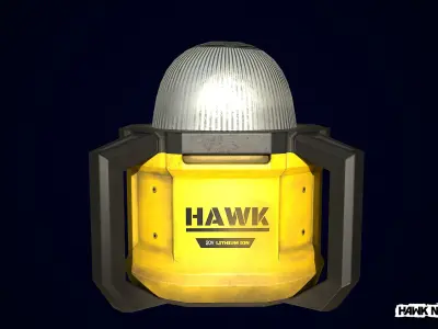 Tools - Work Light Low-poly 3D model