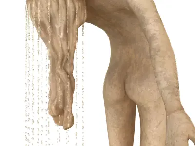 Girl Statue Fountain Water Feature 3D model