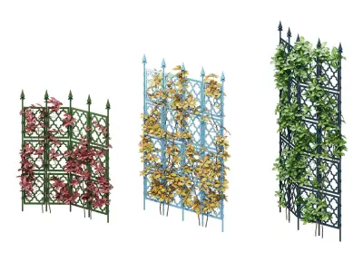 Smyorr metal fence with vines 3D model