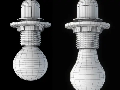 Incandescent light bulb E14 E27 3D model