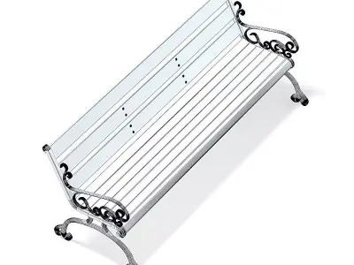 Garden Bench 3D Model 3D model