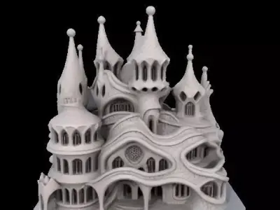 Surreal Gothic Fantasy Building 3D print model