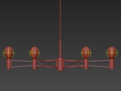 Tropfen chandelier with four lights 3D model