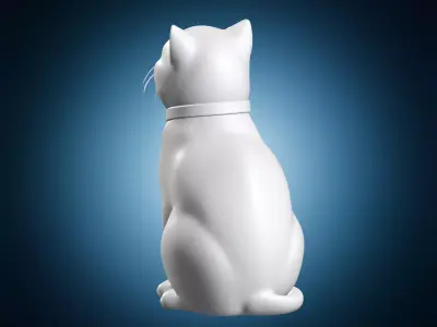 Cat Figurine Sculpture 3D print model