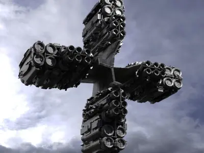 Alien satellite severance ship small  3D model