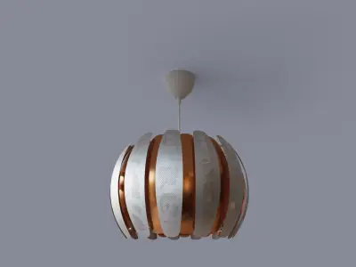 Modern Handing Lamp - Steel and Copper 3D model