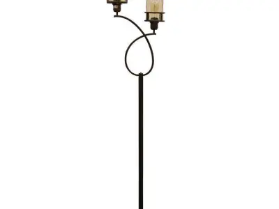 Archbald Headed Metal Floor Lamp 3D model