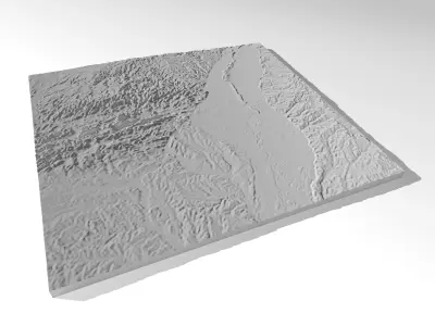 Arkansas High resolution 3D relief maps 3D model