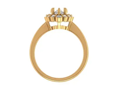 Pear Solitaire Ring 3D print model purchase
