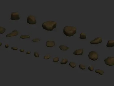 Assorted Rocks - Earth 2 Low-poly 3D model