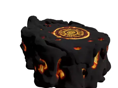 Fantasy Elemental Core Stone Low-poly 3D model