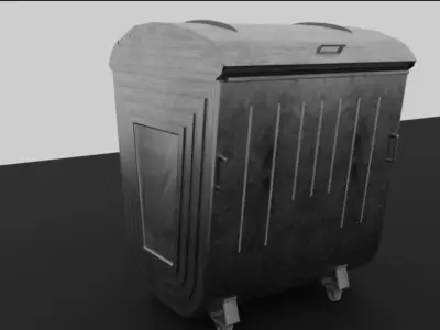 Trash Can PBR Game Ready Low-poly 3D model Low-poly 3D model