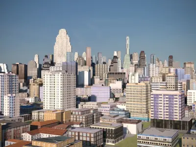 City 15 Low-poly 3D model