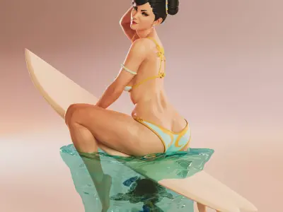 Chun-Li Surf 3D print model