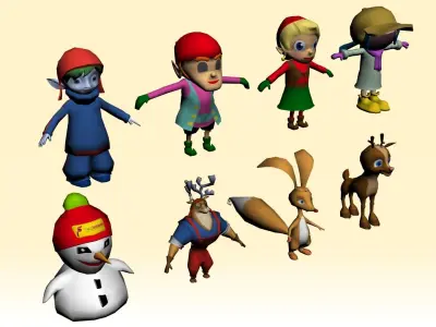 GAME MODEL LOW POLY PP 01 Low-poly 3D model