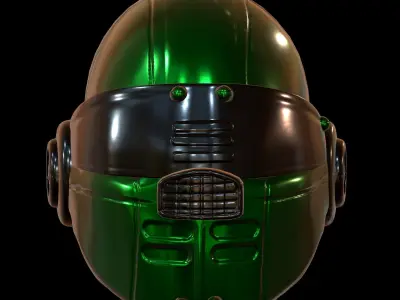 Helmet plastic  ball shaped Low-poly 3D model Low-poly 3D model