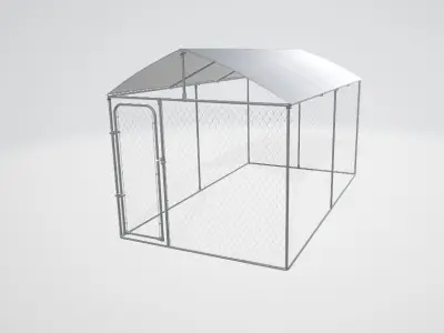 Dog pen Low-poly 3D model