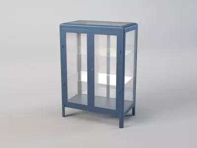 Glass Door Cabinet Low-poly 3D model