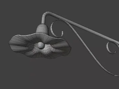 Realistic Street Light Low-poly 3D model