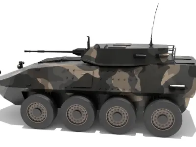 Low Poly ASLAV-25  Australian Light Armoured Vehicle LAV-25 Low-poly 3D model
