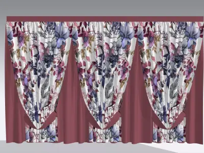 Curtain Low-poly 3D model