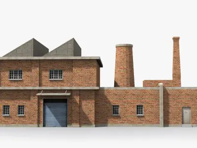 Factory xx18 Low-poly 3D model