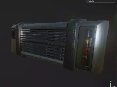 Sci Fi Aircon Vent PBR 4K Low-poly 3D model