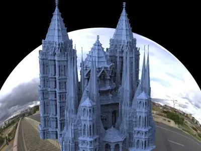 Elven city lothlorian councilors section 3D 3D model