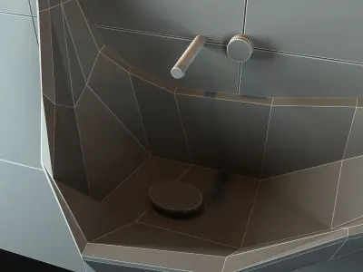 Falper Wing Modern Washbasin 3D model