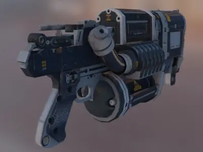 Futuristic Sci Fi GUN AXIS Low-poly 3D model