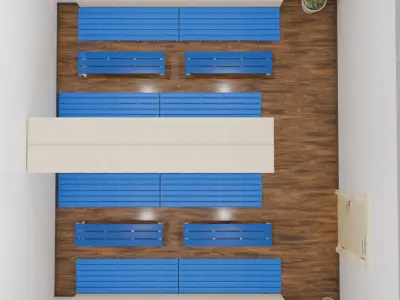 Locker room 3D model