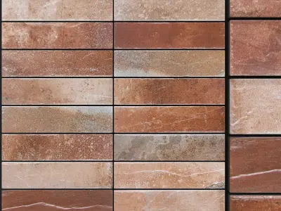 Yurtbay Seramik Brick Stone Cotto Mix Set 10 3D model