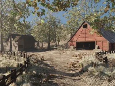 Barn Scene 3D model