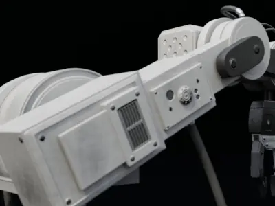 Mechanical arm Low-poly 3D model