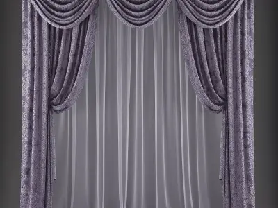 Curtain Low-poly 3D model 137