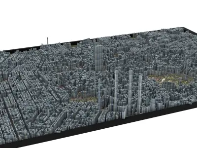  City of Milan Low-poly 3D model