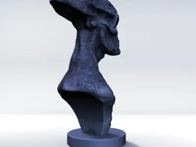 Alien Creature Potrait 3D print model