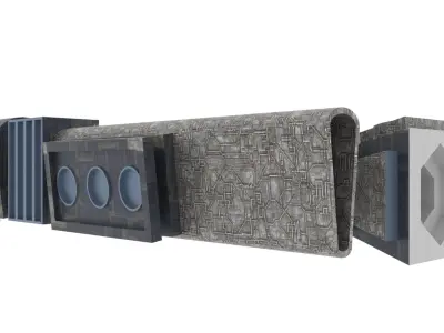 TX-800 Spaceship  Low-poly 3D model