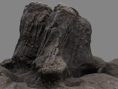 mountain rock 3D model buy